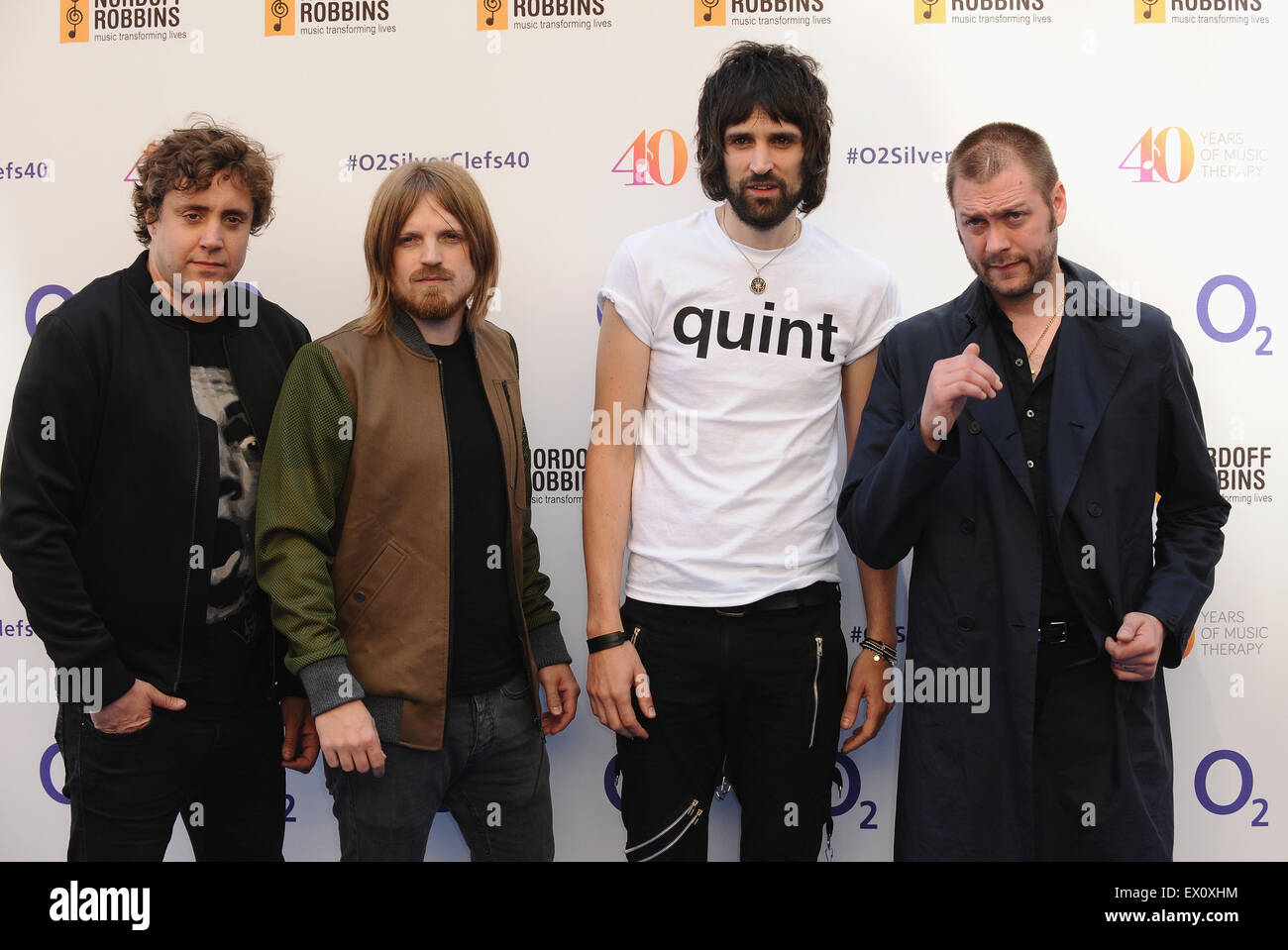 Londra, Regno Unito. 3 Luglio, 2015. Kasabian frequentare il Nordoff Robbins O2 Silver Clef Awards 2015 presso Grosvenor House Hotel. Credito: Ferdaus Shamim/ZUMA filo/Alamy Live News Foto Stock