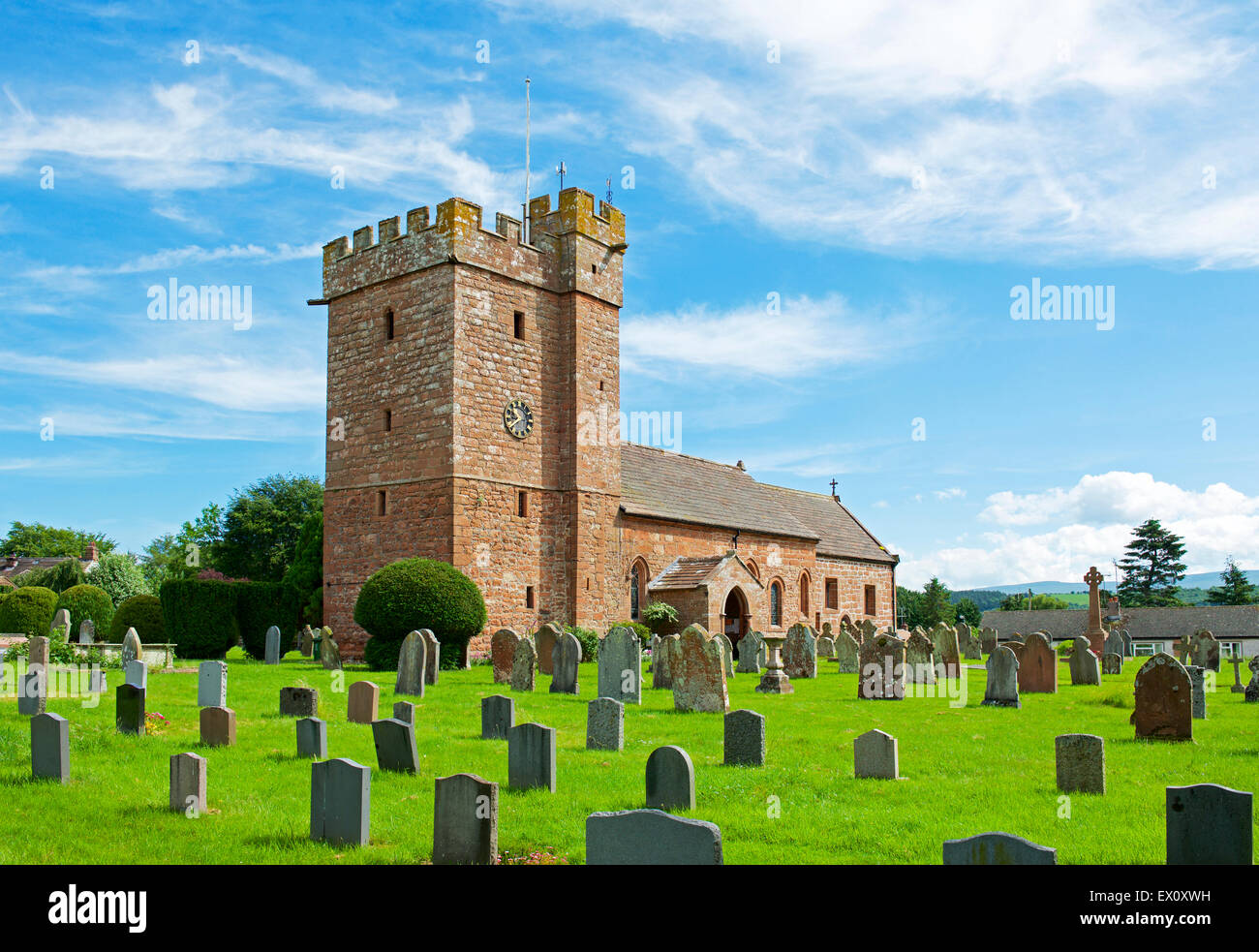 St Cuthbert, grande Salkeld, Eden Valley, Cumbria, England Regno Unito Foto Stock