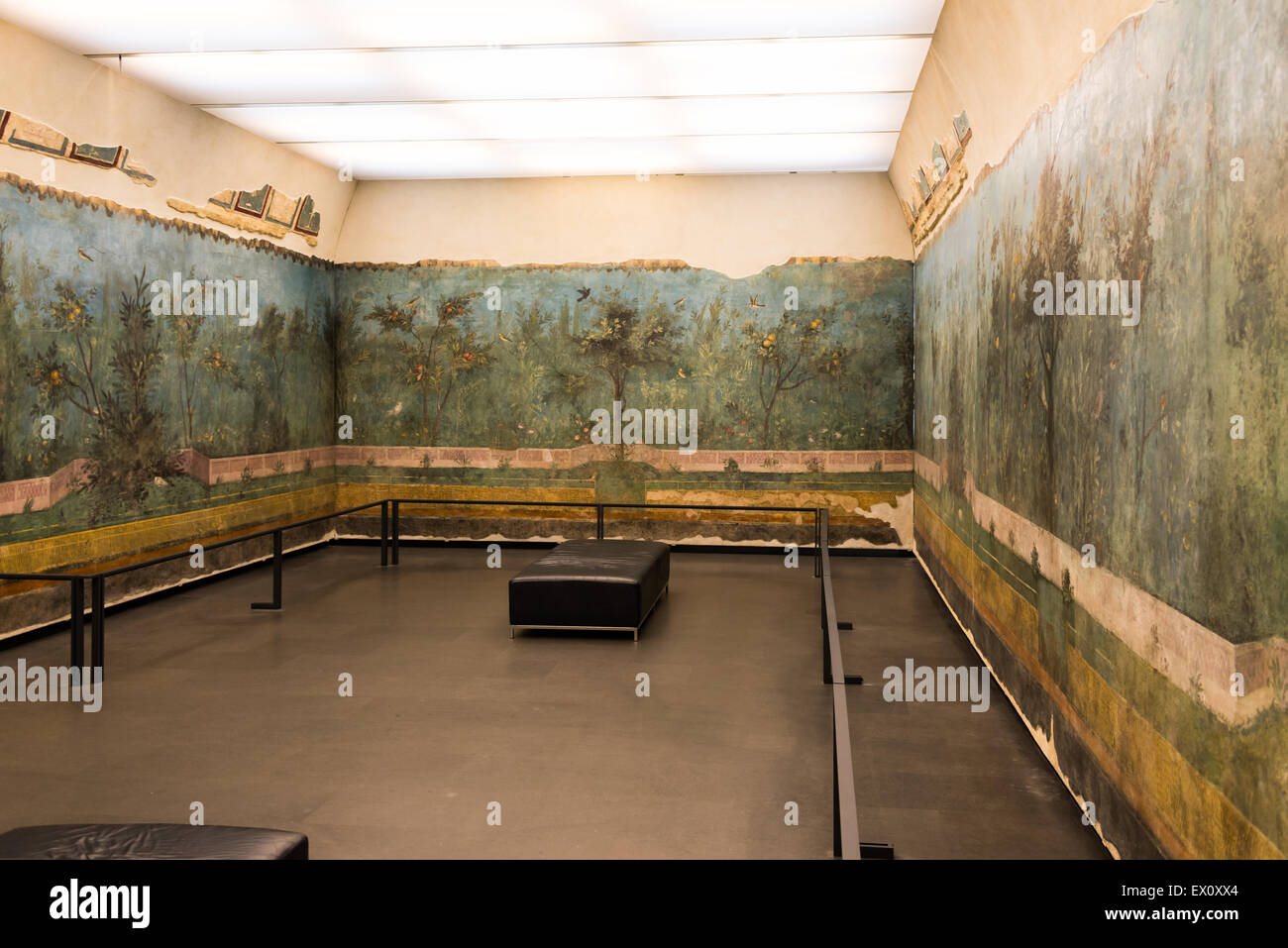 Villa di Livia giardino nel Museo Nazionale Romano Foto stock Alamy