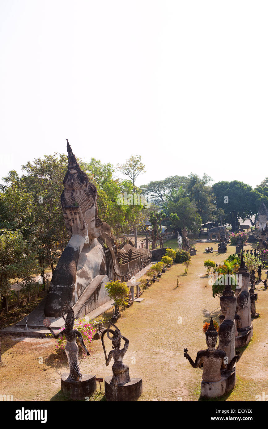 Statue Xieng Khuan Buddha Park Vientiane Laos Foto Stock
