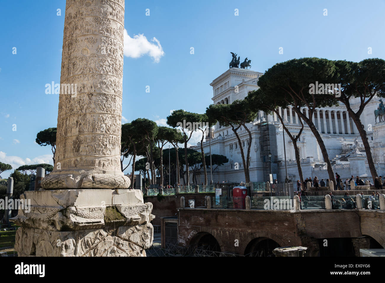 Colonna di Traiano Foto Stock