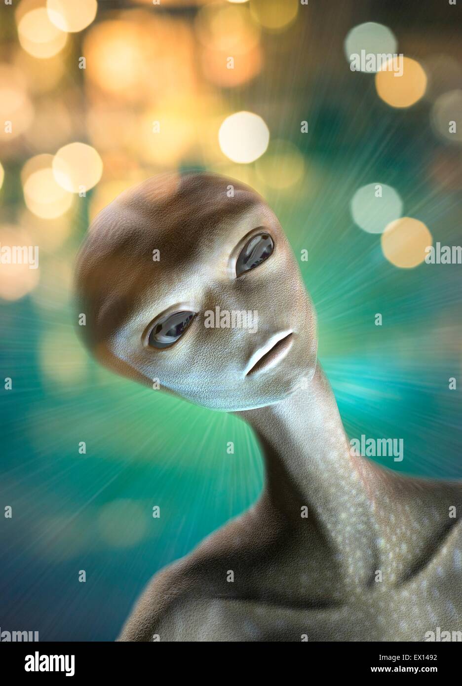 Alien forma di vita, illustrazione del computer. Foto Stock