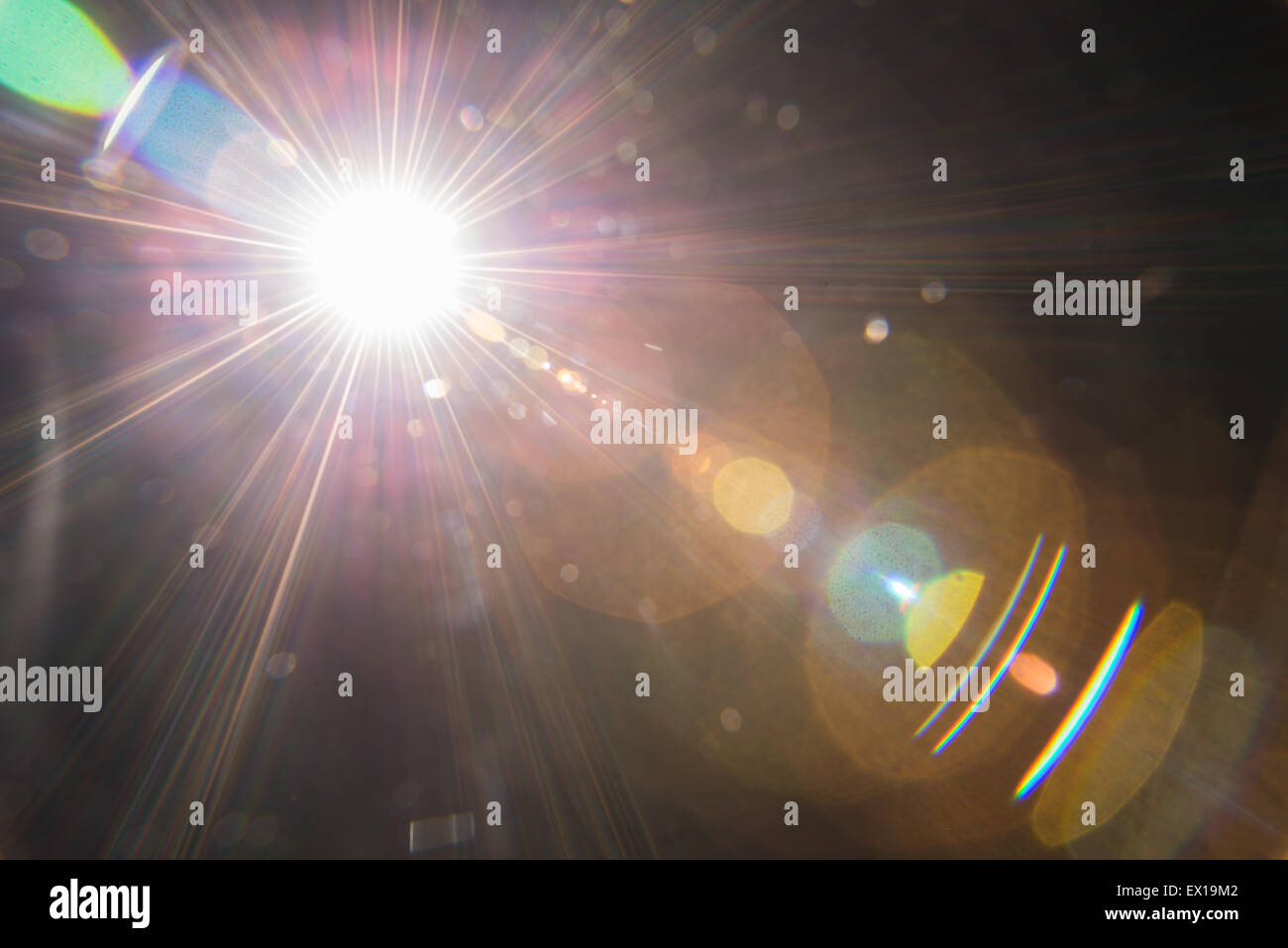 Lente naturale flare. Foto Stock