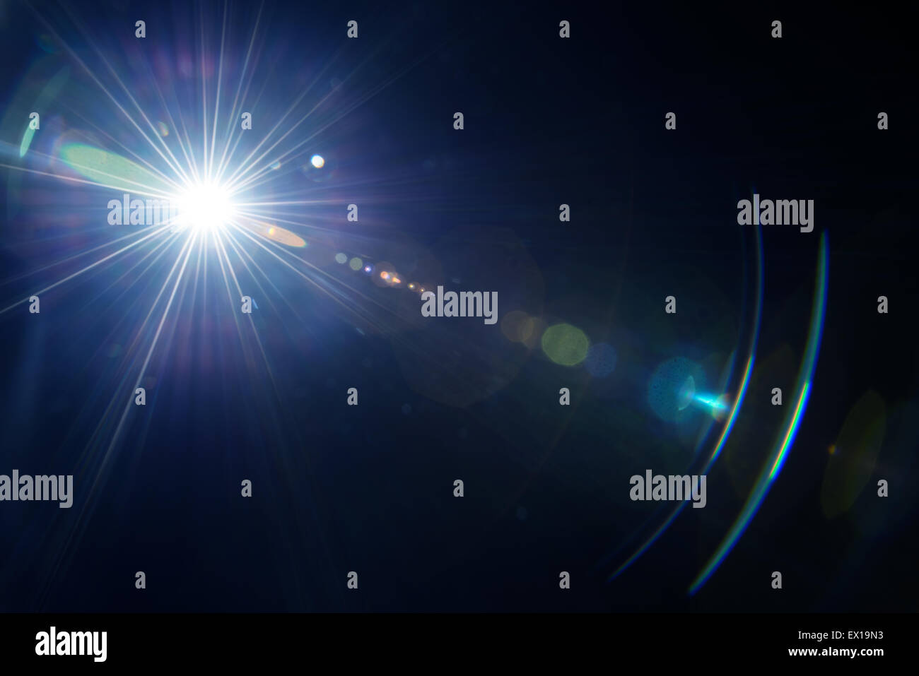 Lente naturale flare. Foto Stock