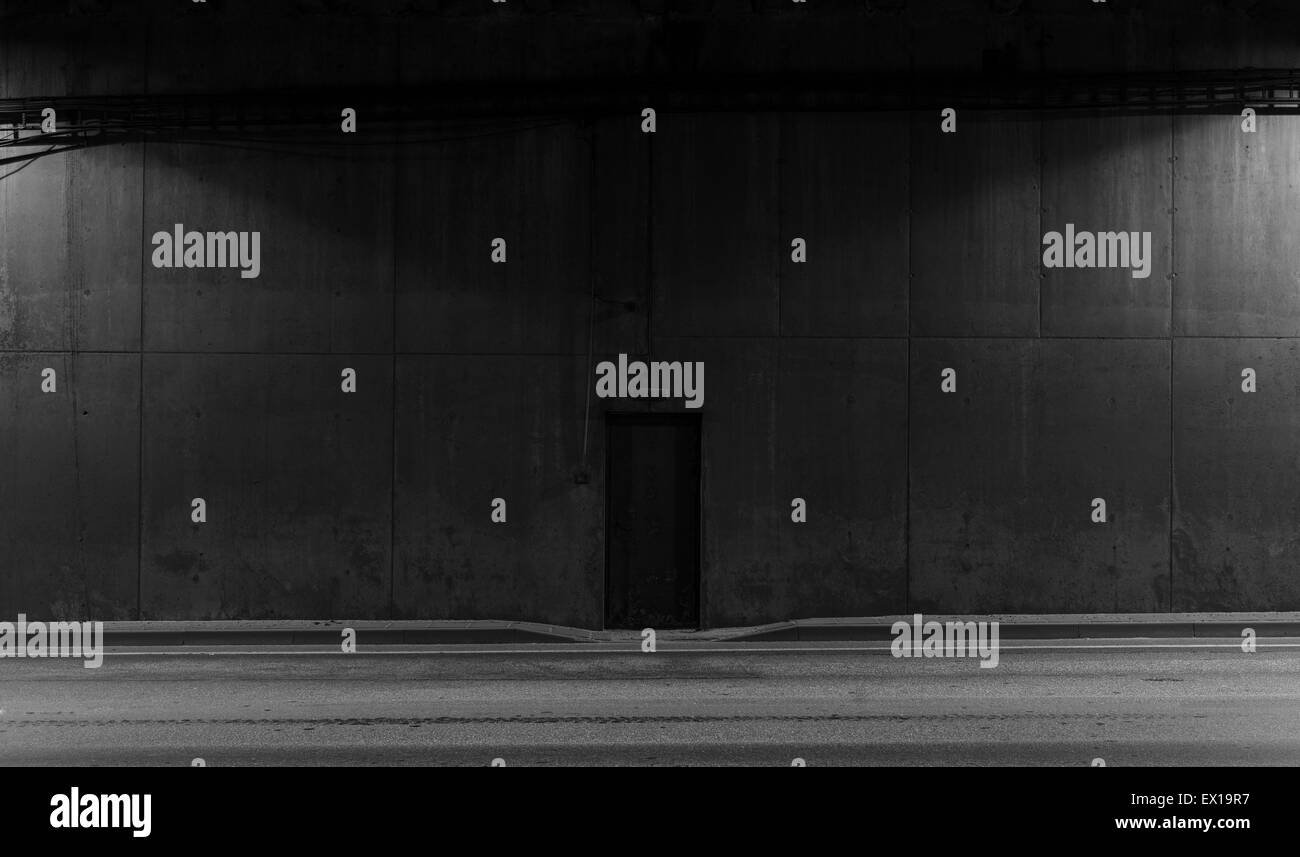 Tunnel Road area, Porta Nera nella parete Foto Stock
