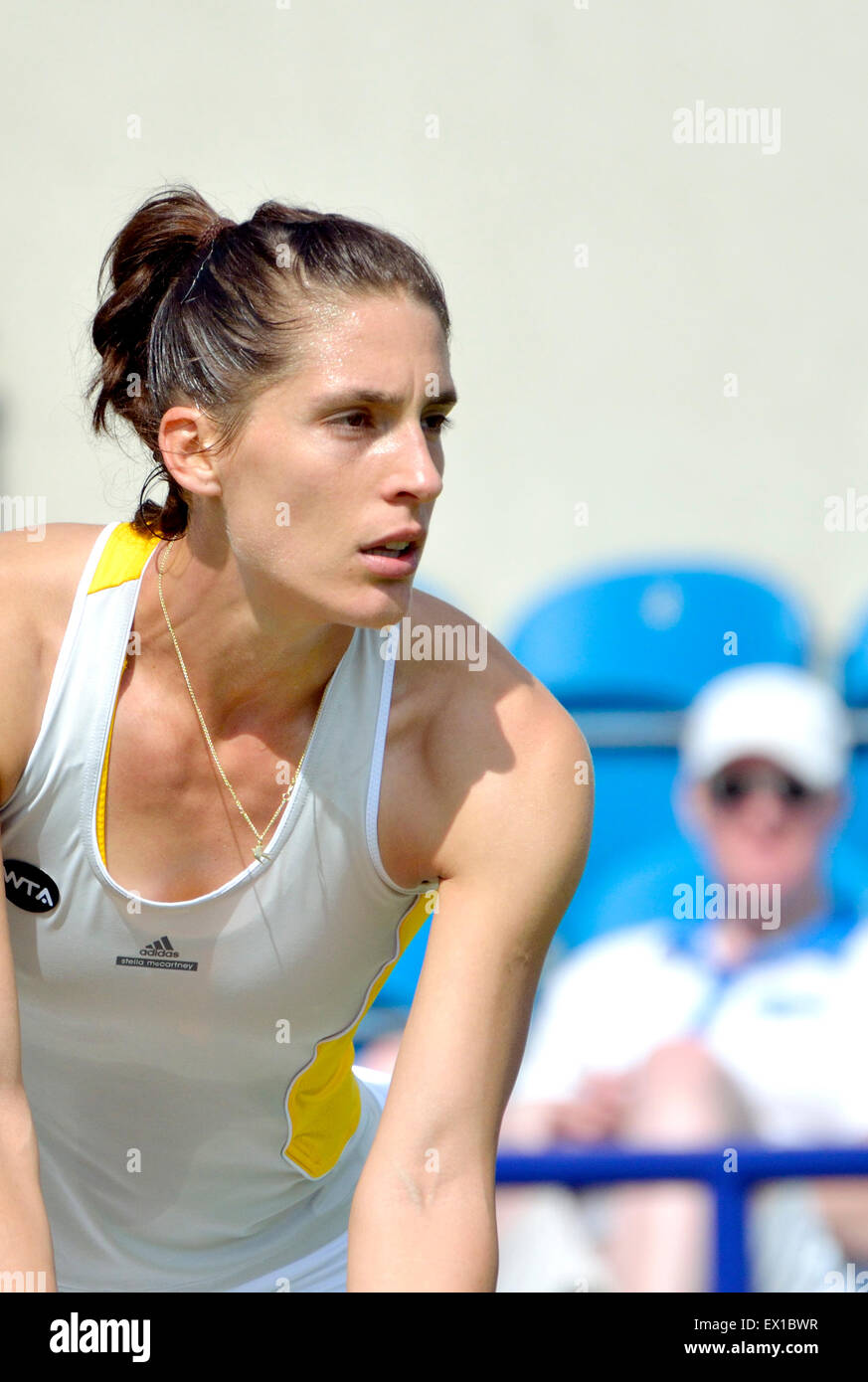 Andrea Petkovic (Germania) giocando a Aegon International, Eastbourne, 24 giugno 2015 Foto Stock