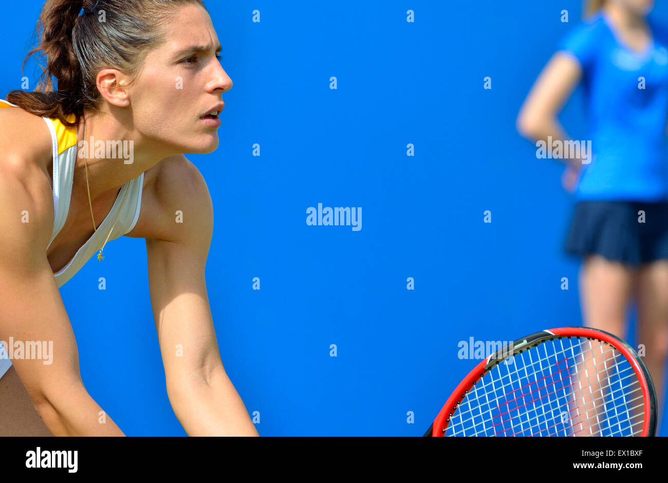 Andrea Petkovic (Germania) giocando a Aegon International, Eastbourne, 24 giugno 2015 Foto Stock
