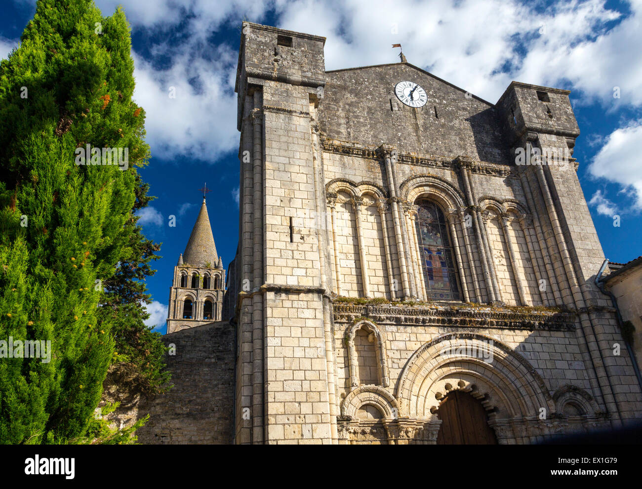 Bassac Abbey, Poitou Charentes, a sud ovest della Francia Foto Stock