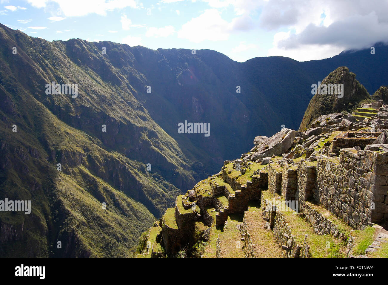 Machu Picchu ripide terrazze - Perù Foto Stock