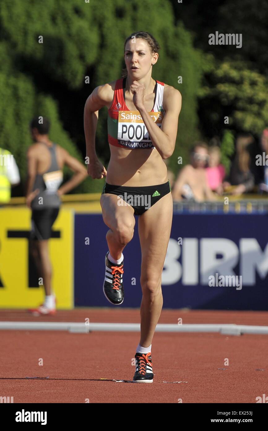 Birmingham, Regno Unito. 4 Luglio, 2015. Isobel Pooley nella womens salto in alto. British Athletics Championships. Alexander Stadium, Perry Barr, Birmingham, Inghilterra. Regno Unito. 04/07/2015. Credito: Sport In immagini/Alamy Live News Foto Stock