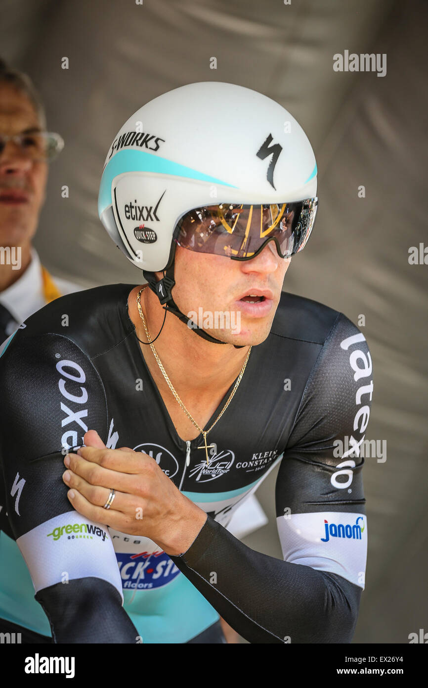 Utrecht, Paesi Bassi. 4 Luglio, 2015. Tour de France Time Trial Stage, ZDENEK STYBAR, Team Etixx Quick Step Credit: Jan de Wild/Alamy Live News Foto Stock