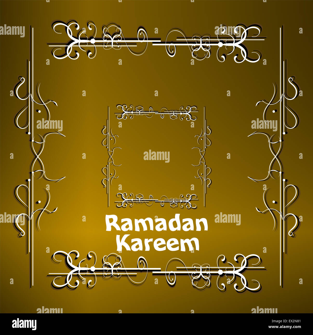 Il Ramadan Kareem, sullo sfondo il messaggio di saluto Foto Stock