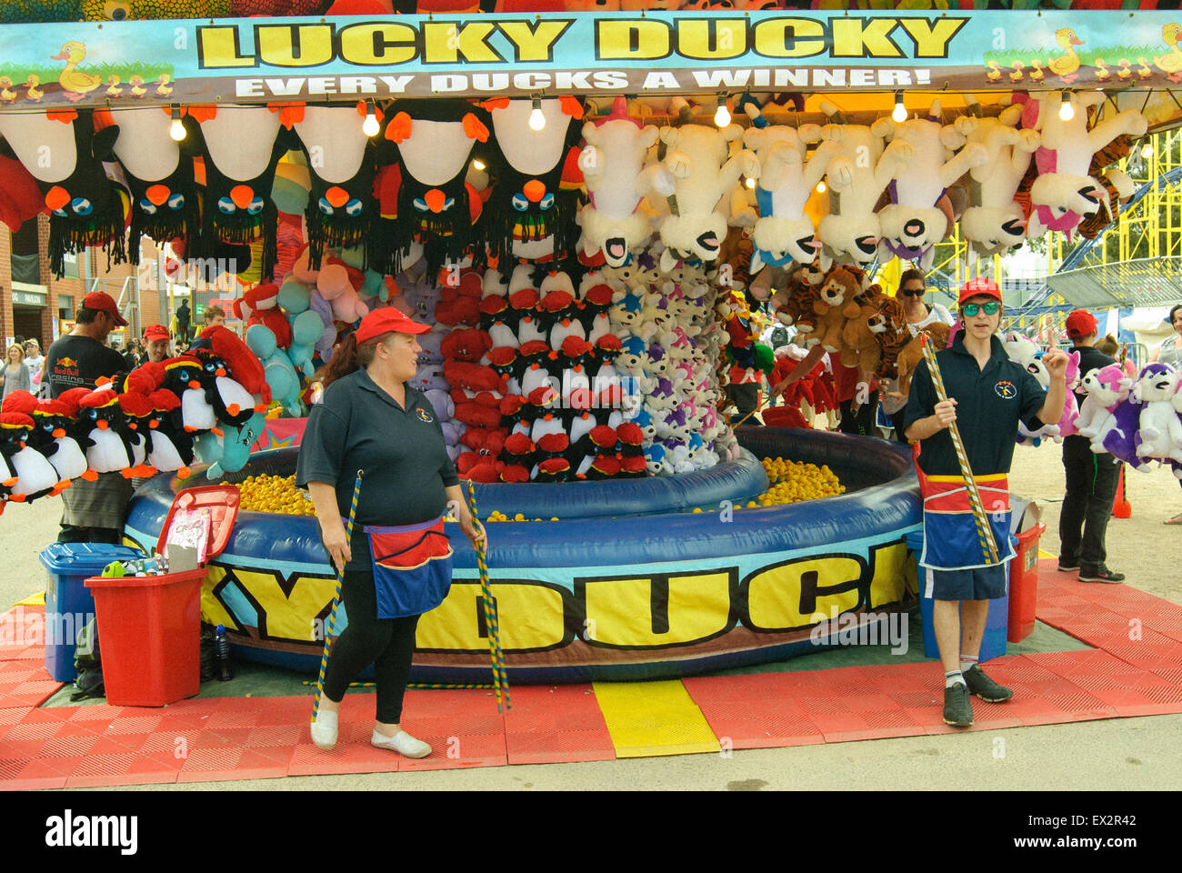 Giostre e divertimenti al Royal Show di Adelaide, Australia del Sud. Foto Stock