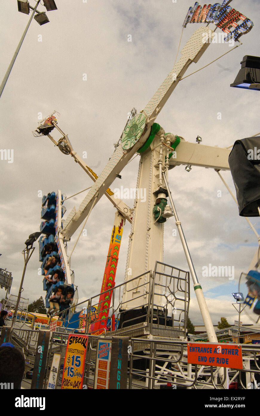 Giostre e divertimenti al Royal Show di Adelaide, Australia del Sud. Foto Stock