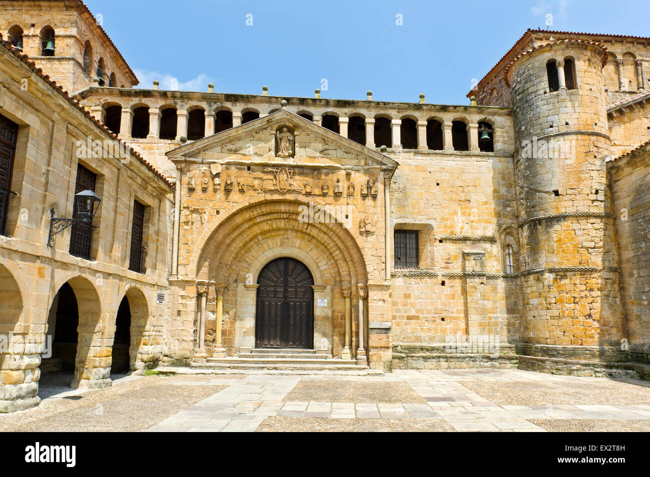 Chiesa Collegiata, Santillana del Mar, Cantabria, SPAGNA Foto Stock