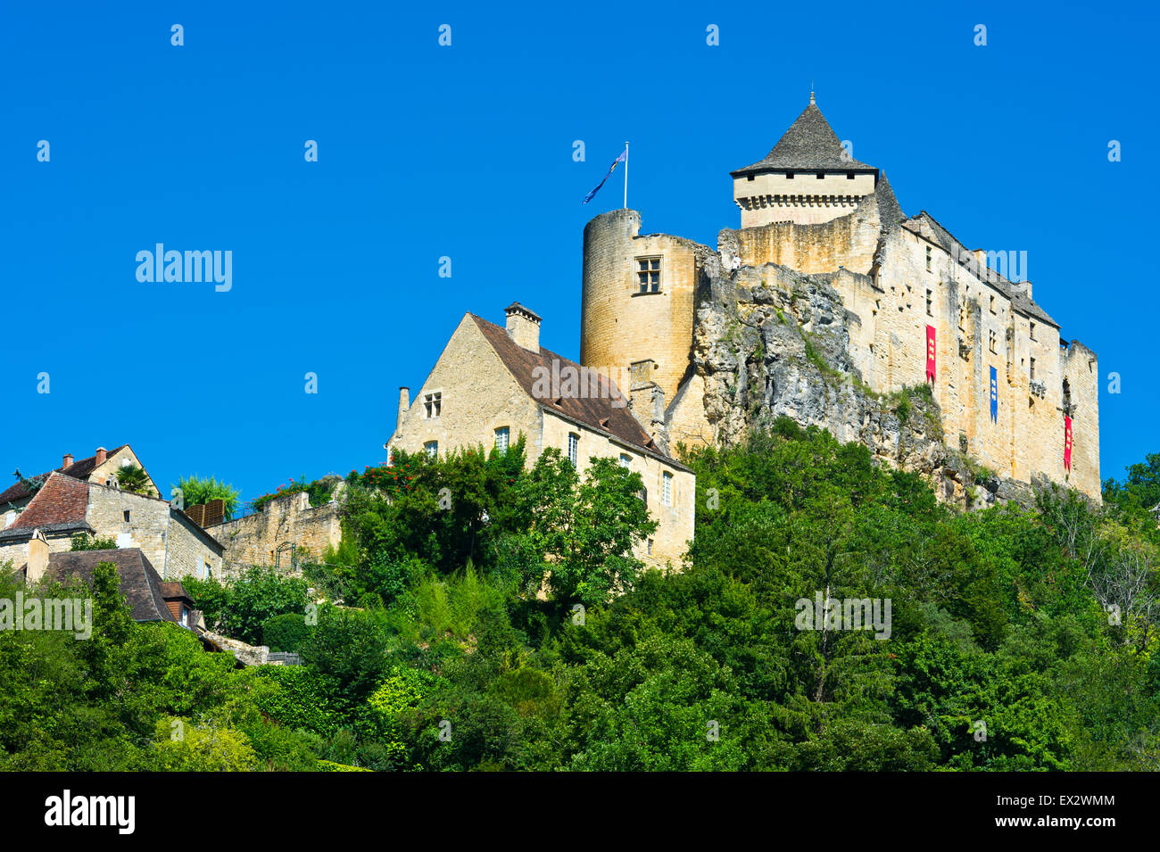 Chateau de Castelnaud, Dordogne, Aquitaine, Francia Foto Stock