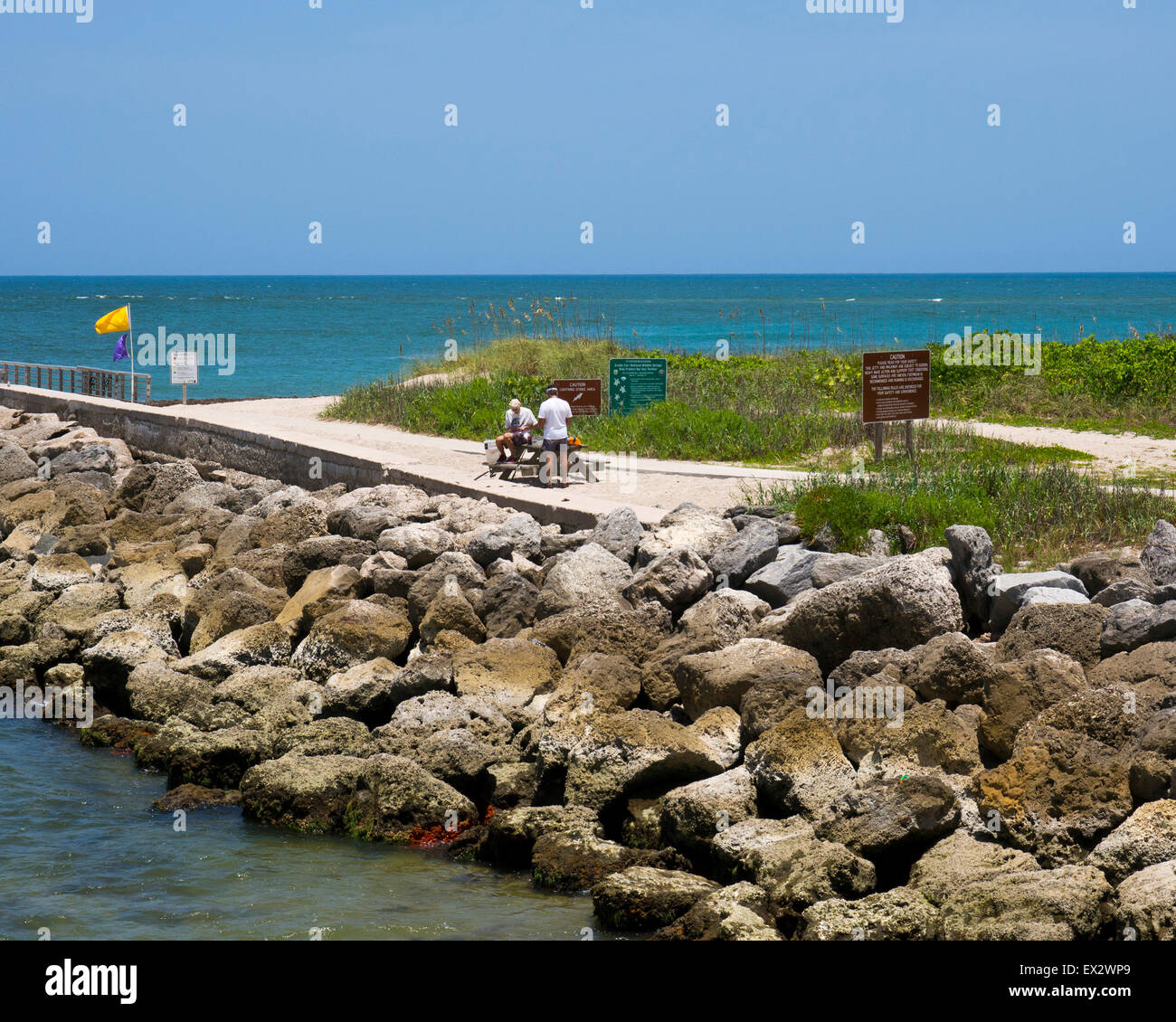 Sebastian Stato ingresso parco in Florida - Brevard e indiane nelle contee di Fiume Foto Stock