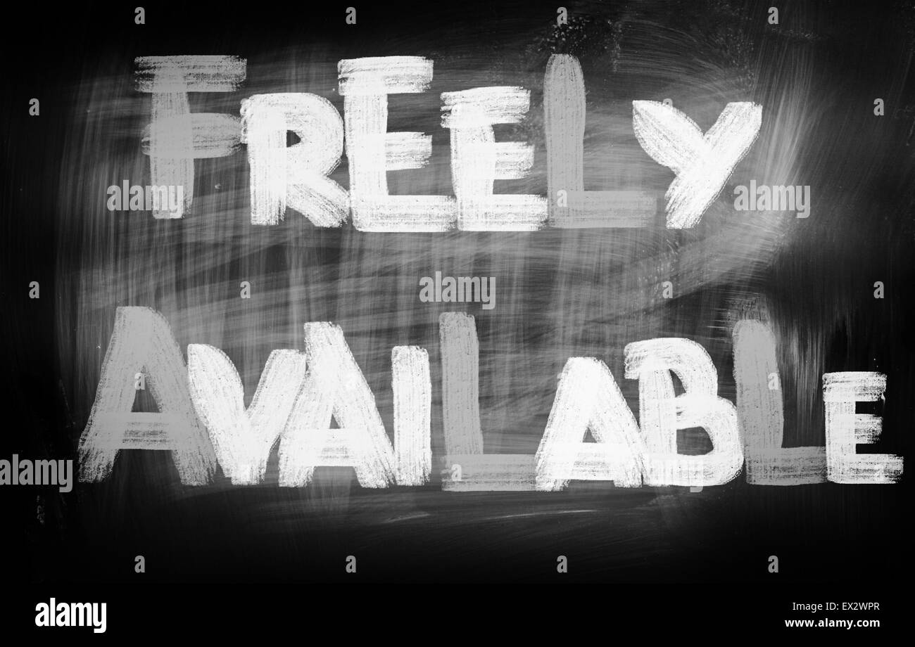 Liberamente disponibile concetto Foto Stock