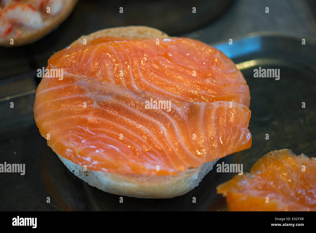 Mercato del Pesce di Bergen, Norvegia Foto Stock