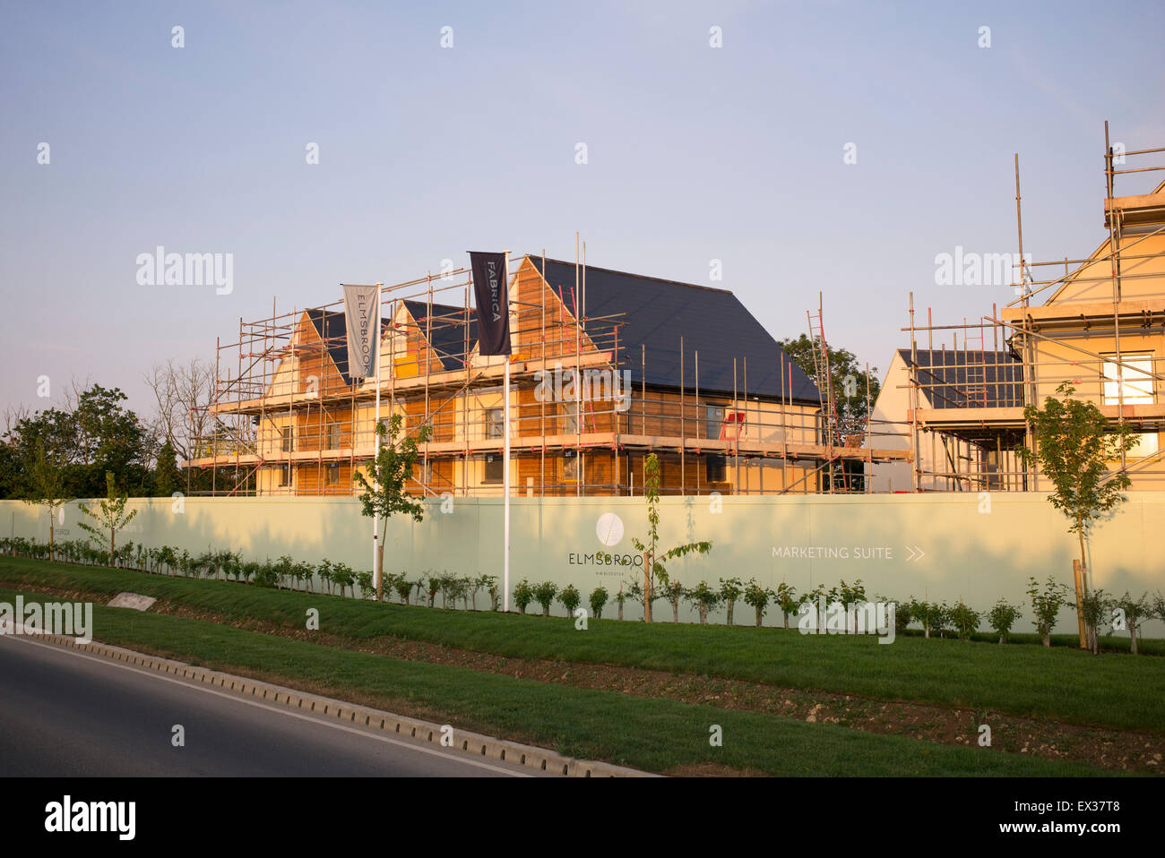 Elmsbrook Eco costruzione della città nel nord ovest di Bicester, Oxfordshire, Inghilterra Foto Stock