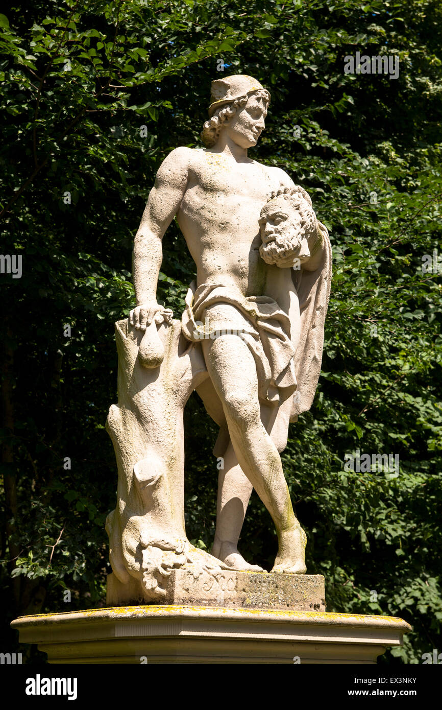 L'Europa, in Germania, in Renania settentrionale-Vestfalia, statua nel parco del castello di Nordkirchen nel distretto di Coesfeld. Europa, Deuts Foto Stock