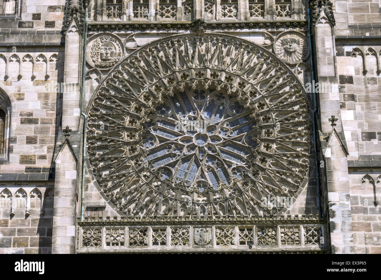 Chiesa Lorenzkirche, Norimberga, Media Franconia, Baviera, Germania, Europa Foto Stock
