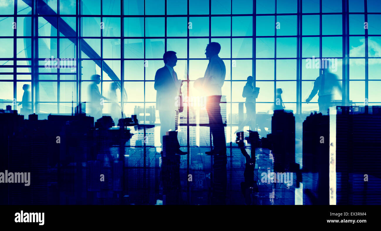 La gente di affari di interazione il concetto di comunicazione Foto Stock