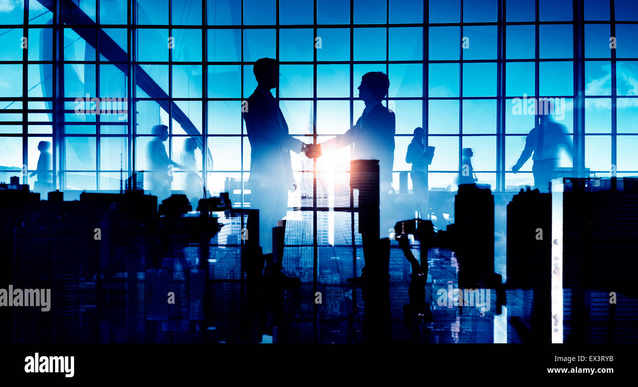 La gente di affari di handshake Nozione di accordo Foto Stock