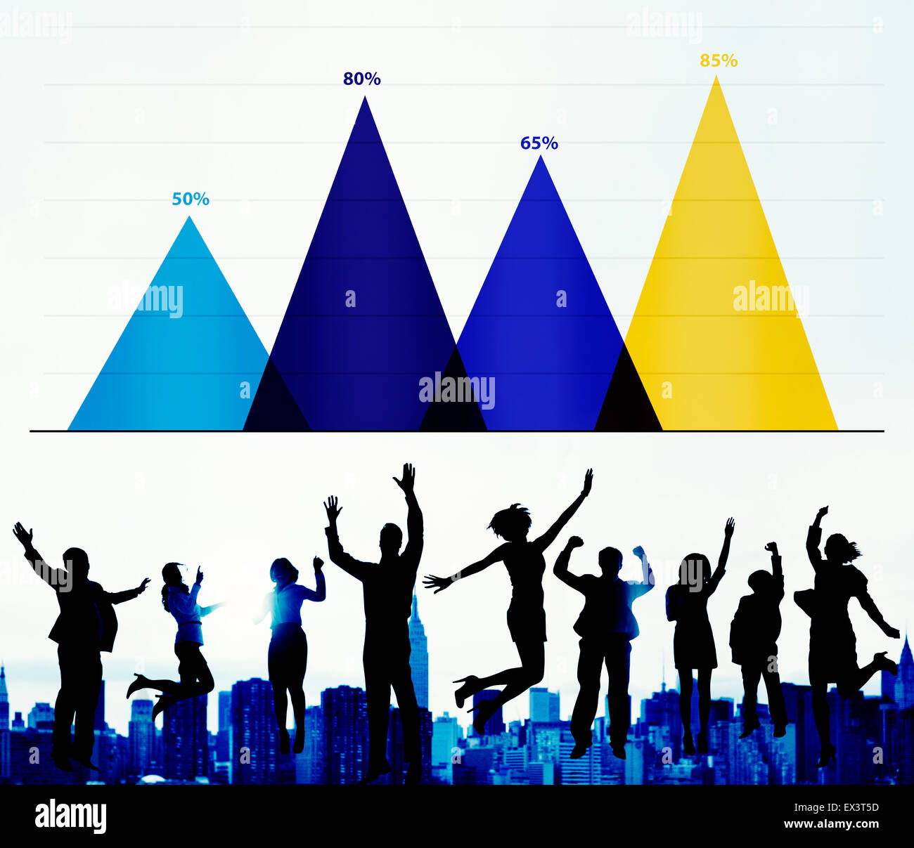 Attività di analisi di dati di Marketing Strategico di concetto grafico Foto Stock