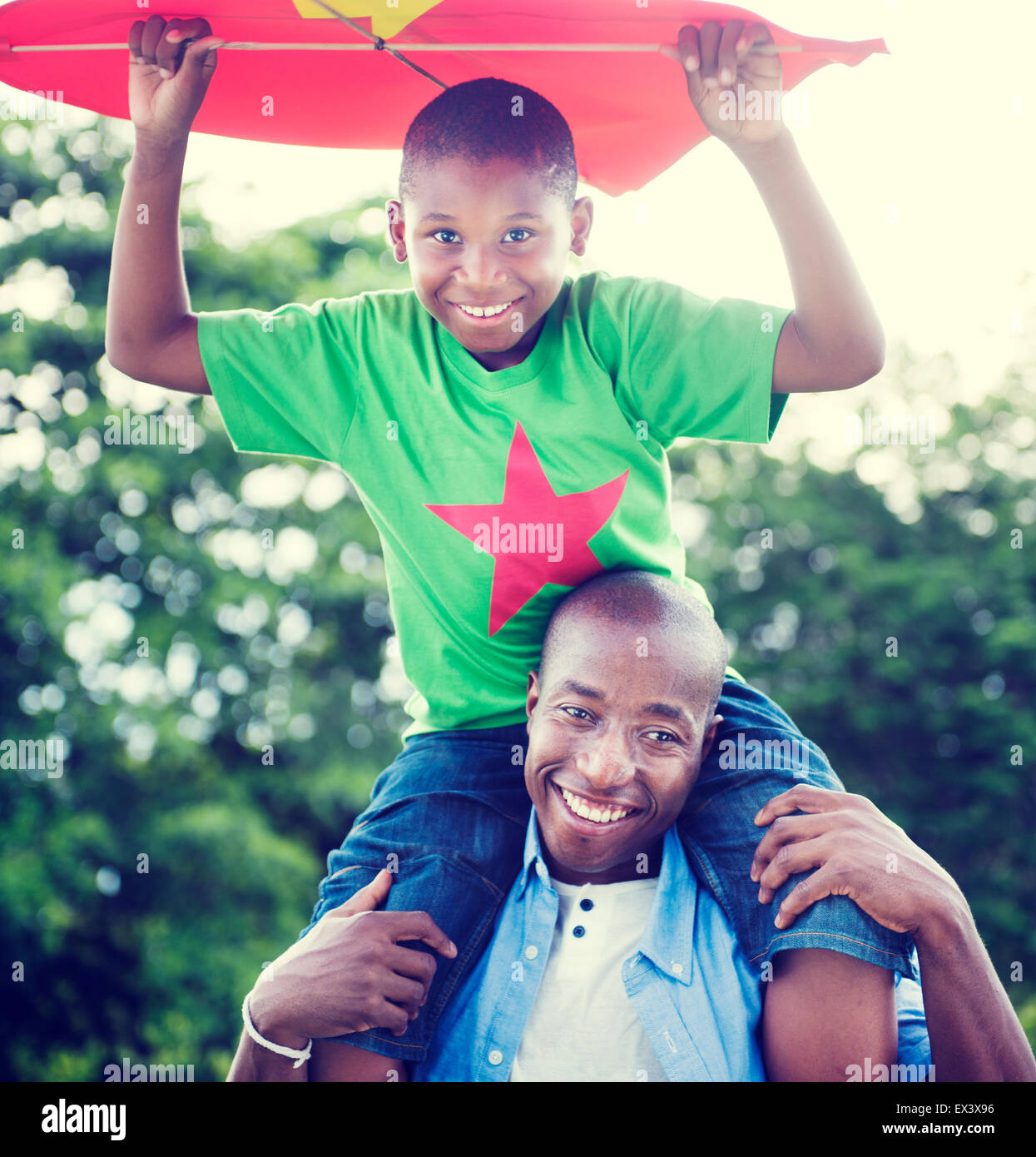 Famiglia africana felicità Vacanze la nozione di attività Foto Stock