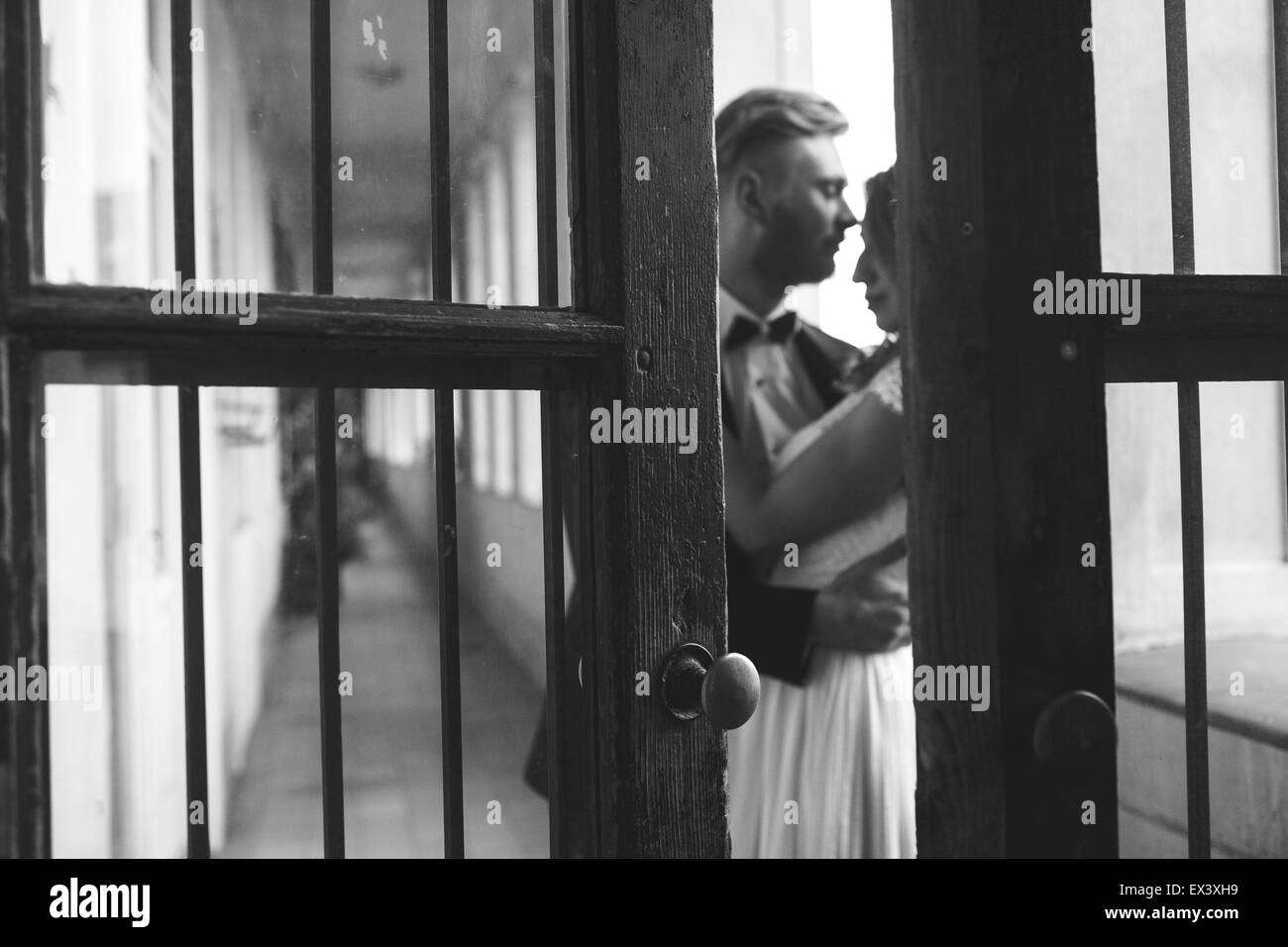 Matura in camera di albergo Foto Stock