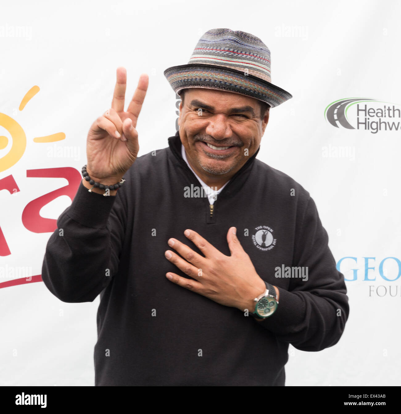 L'Ottava annuale George Lopez Celebrity Golf Classic presentato da Sabra - Arrivi con: George Lopez dove: Toluca Lake, California, Stati Uniti quando: 04 maggio 2015 C Foto Stock