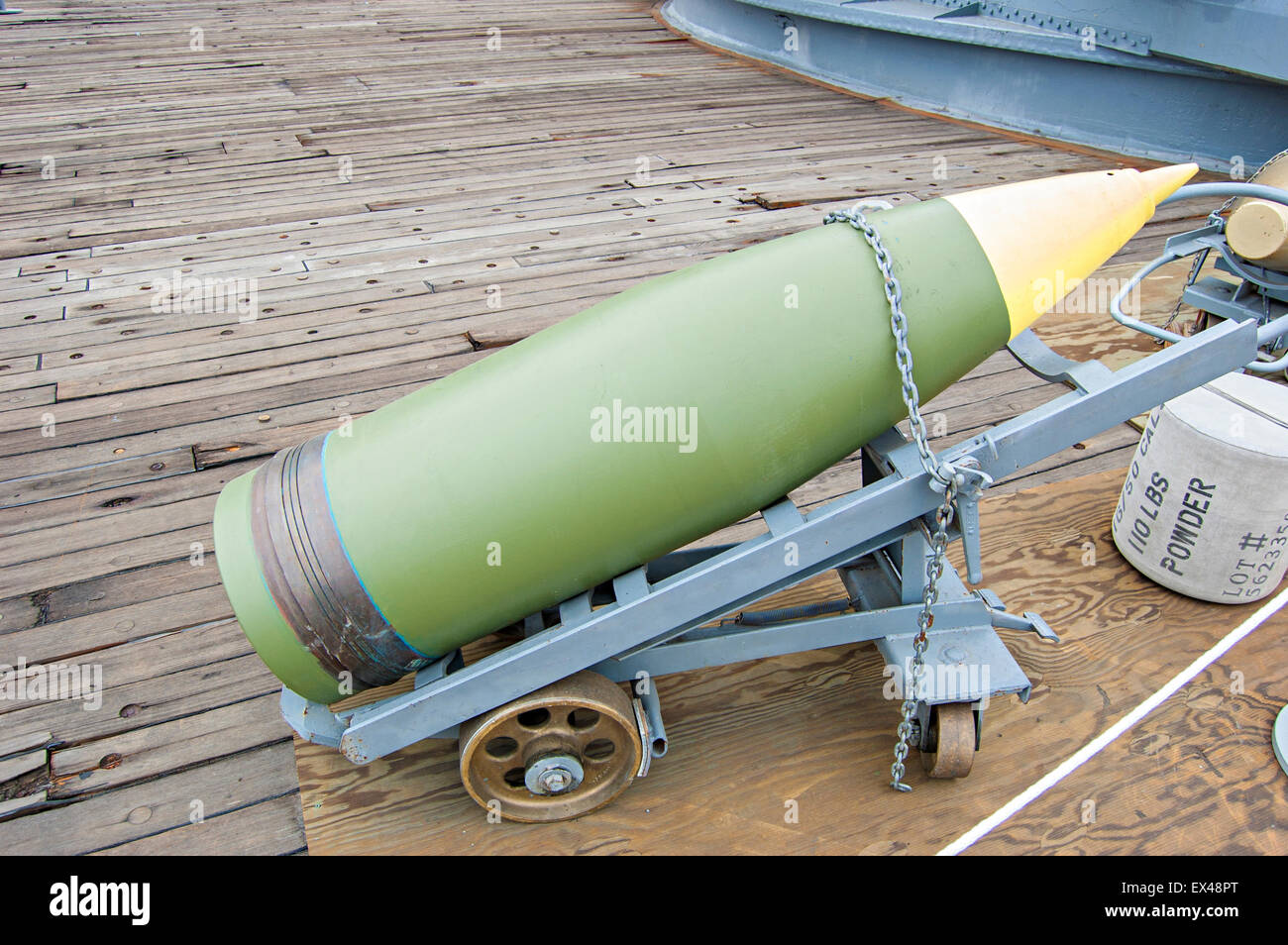 La nave da guerra USS Iowa, San Pedro in California Foto Stock