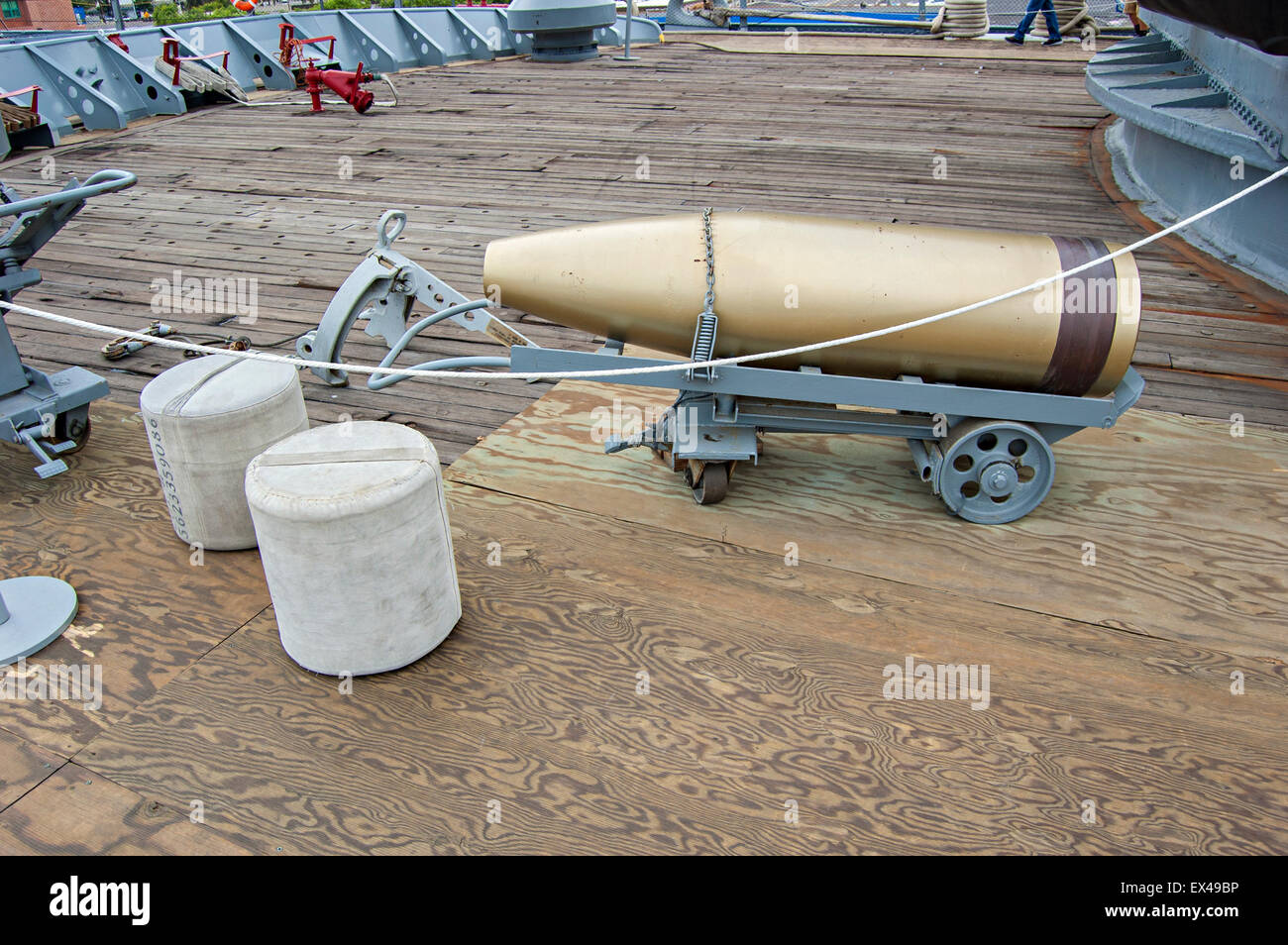 La nave da guerra USS Iowa, San Pedro in California Foto Stock