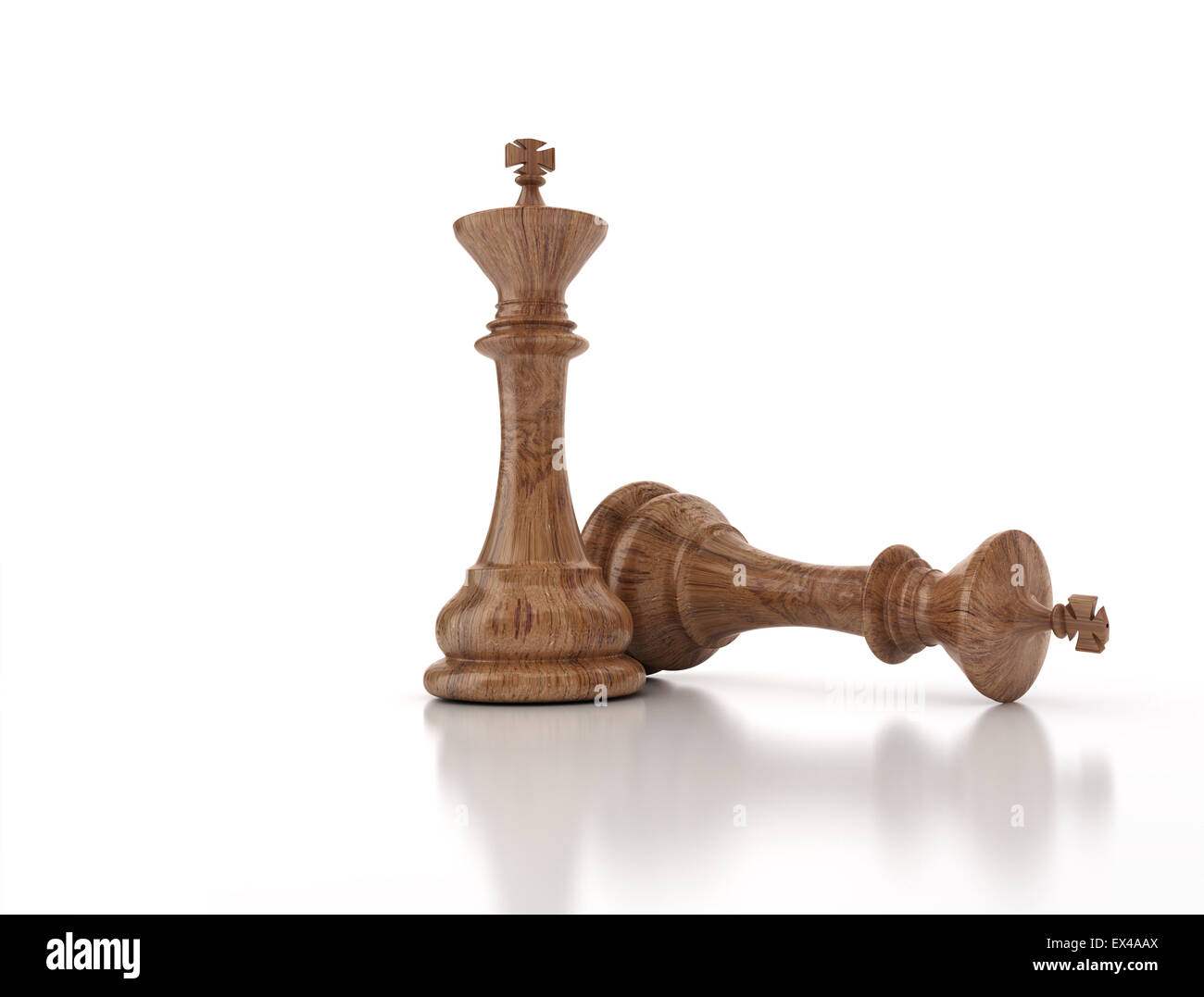 Scacchi in legno re - strategia di business Foto Stock