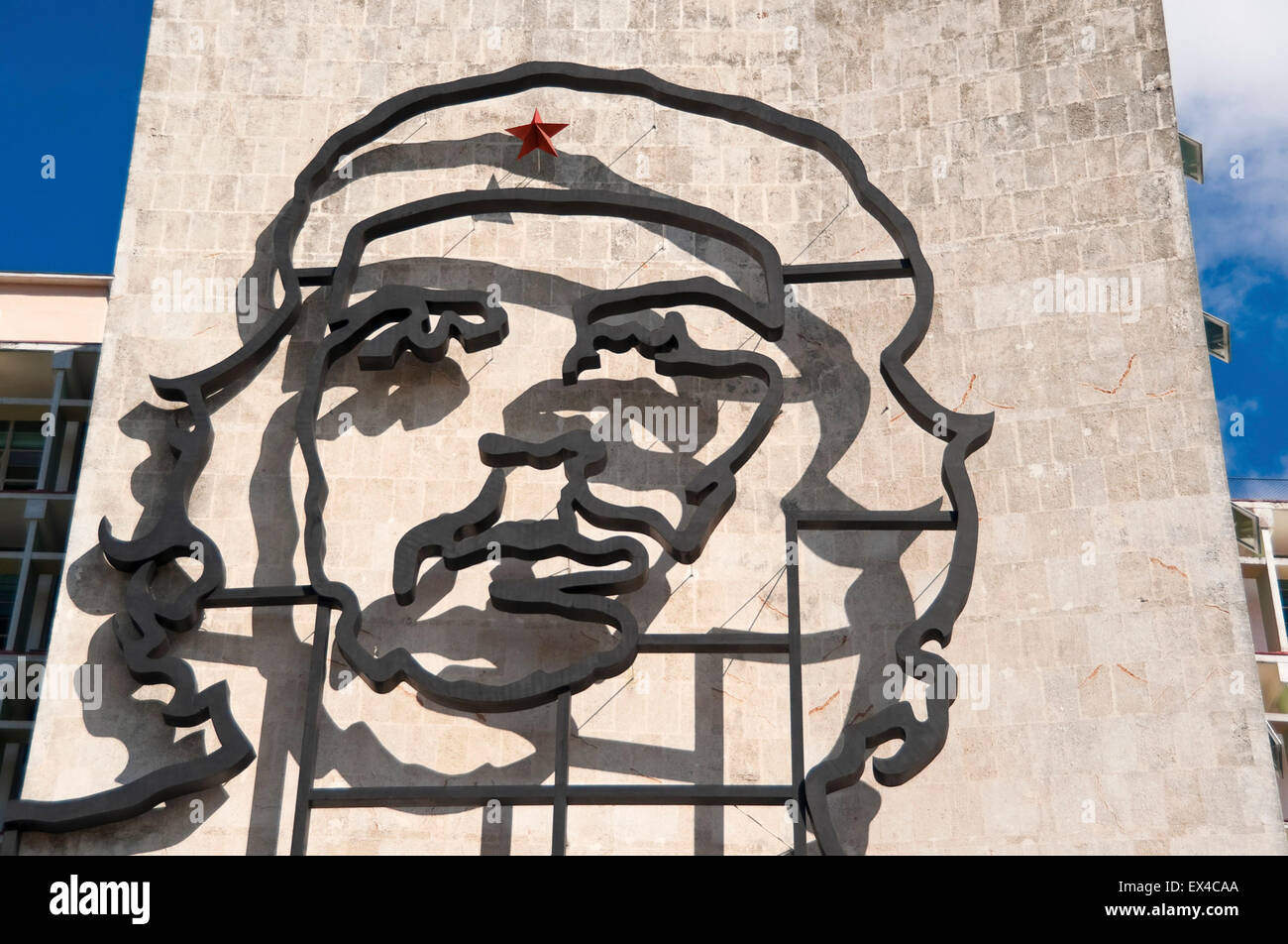 Chiudere orizzontale di Che Guevara murale di l'Avana, Cuba. Foto Stock