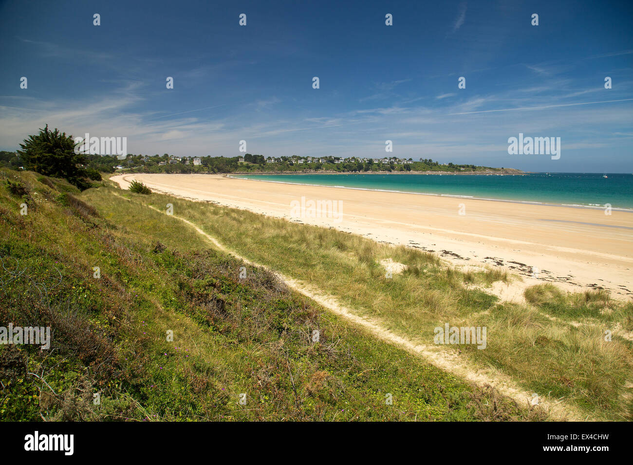 Spiagge francesi a Dinard nel nord della Bretagna per le vacanze estive Foto Stock
