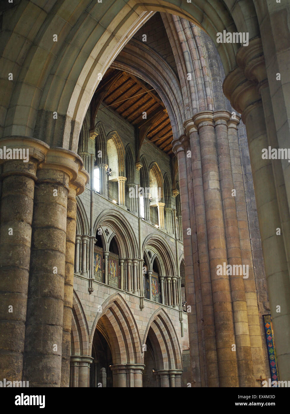 All'interno di Hexham Abbey Foto Stock