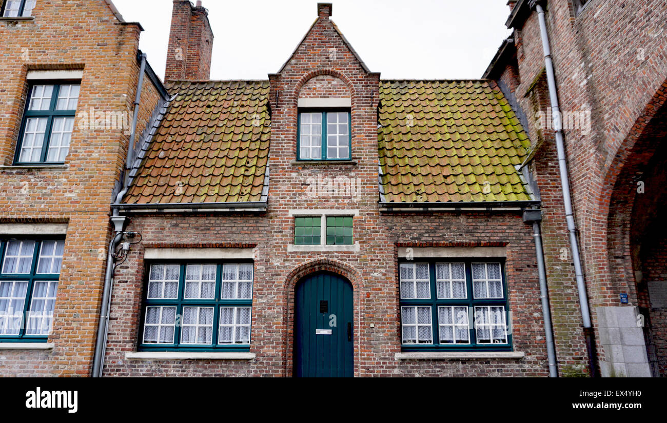 Architettura storica in Brugge Belgio Foto Stock