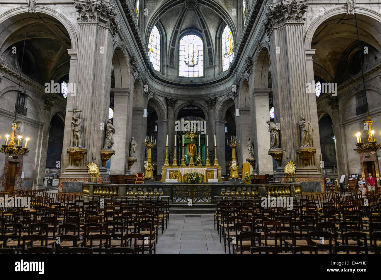 Chiesa parrocchiale di San Sulpizio, interno, Saint-Germain-des-Prés, Parigi, Francia Foto Stock