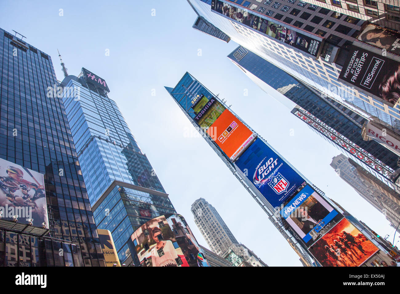 I cartelloni pubblicitari a Times Square a New York City Foto Stock