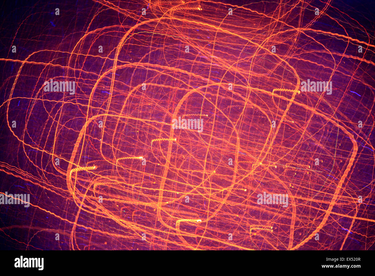 Motion Blur immagine di accese le luci a led. Foto Stock