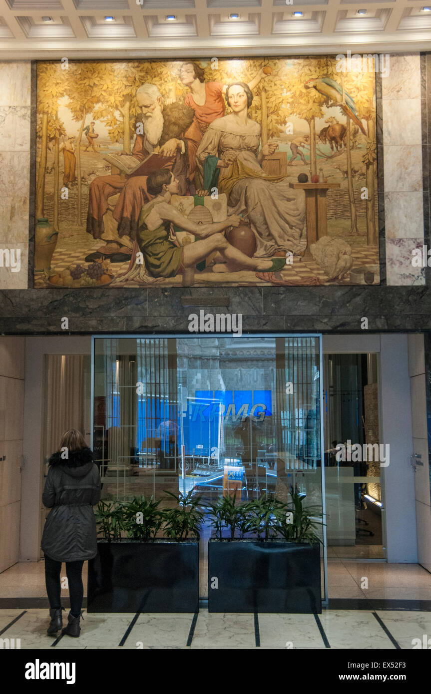 La lobby di una multinazionale di consulenza aziendale di uffici in Collins Street, Melbourne Foto Stock