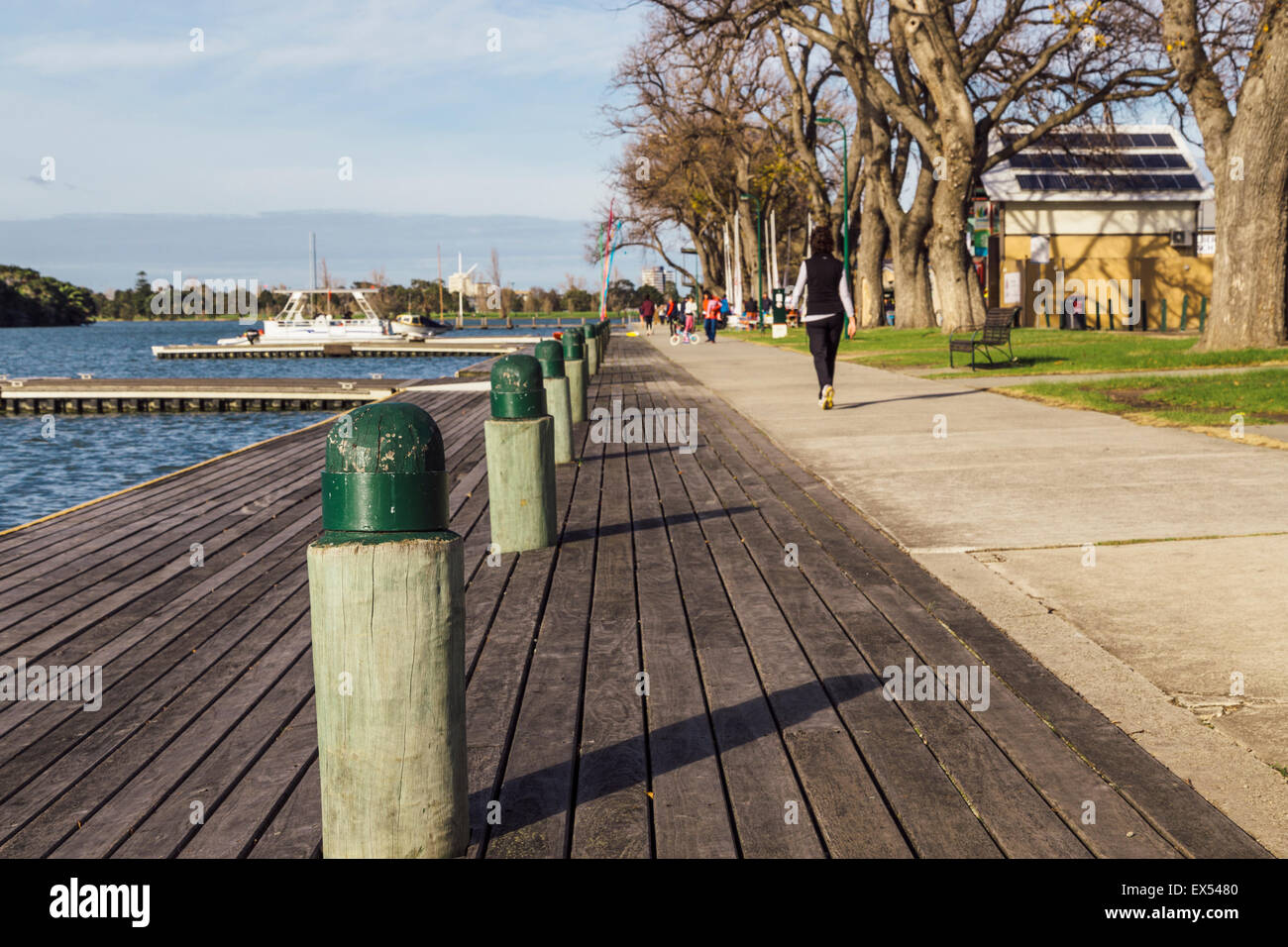 Albert Park Lake, Melbourne, Victoria, Australia Foto Stock