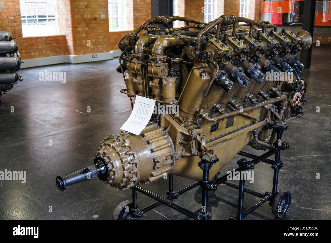 Aquila Rolls-Royve aero engine, seta museo del mulino cattedrale verde, Derby, Derbyshire, Inghilterra Foto Stock