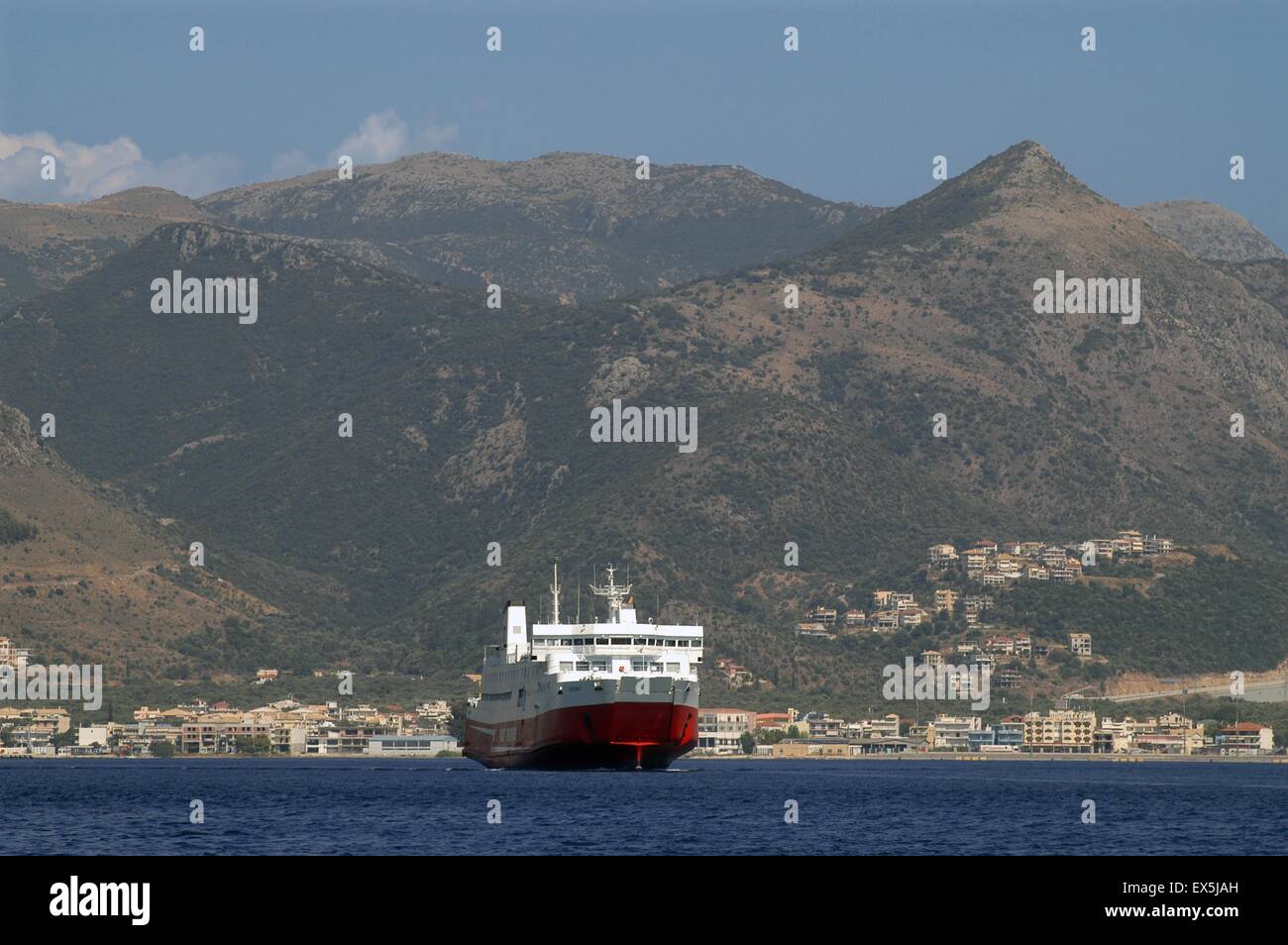 Igoumenitsa Grecia, traghetti per l'Italia nella navigazione Foto Stock