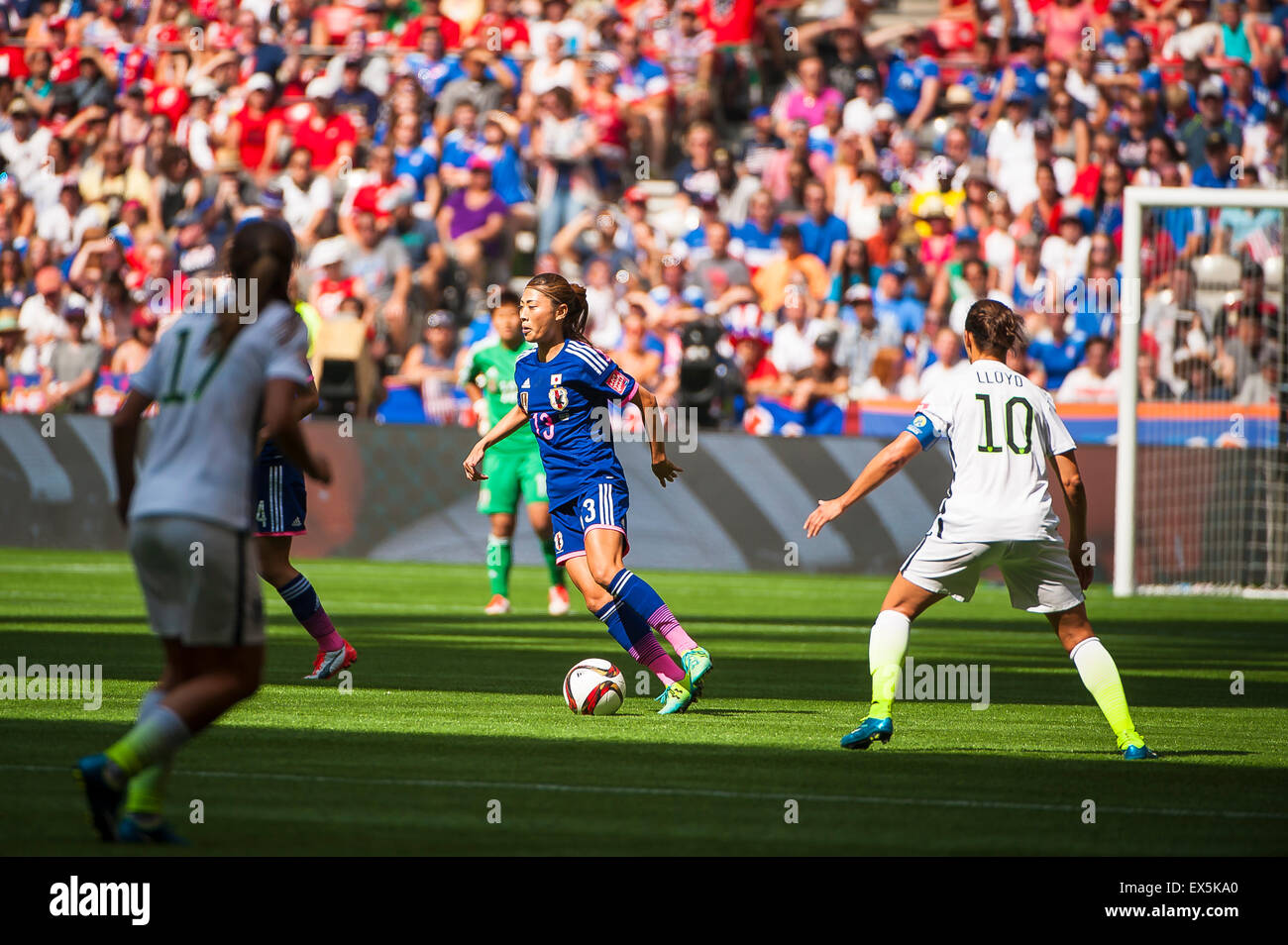 Vancouver, Canada. 5 Luglio, 2015. durante la finale di Coppa del Mondo match tra gli Stati Uniti e il Giappone al FIFA Coppa del Mondo Donne Canada 2015 presso lo Stadio BC Place. Stati Uniti d'America ha vinto la partita 5-2. Credito: Matt Jacques/Alamy Live News Foto Stock