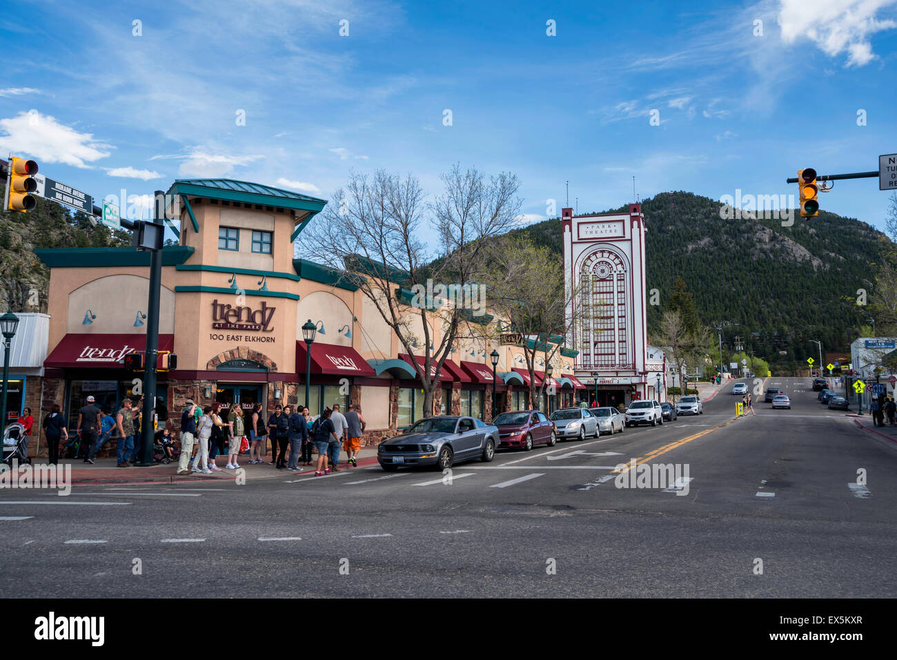 Centro di Estes Park, COLORADO, Stati Uniti d'America, Nord America , Stati Uniti, Colorado, Stati Uniti d'America, Nord America , Stati Uniti Foto Stock