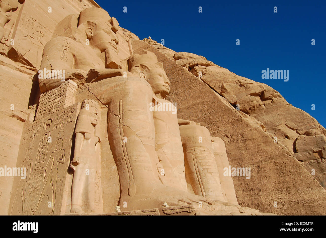 Re Ramses II - Abu Simbel tempio - Egitto Foto Stock