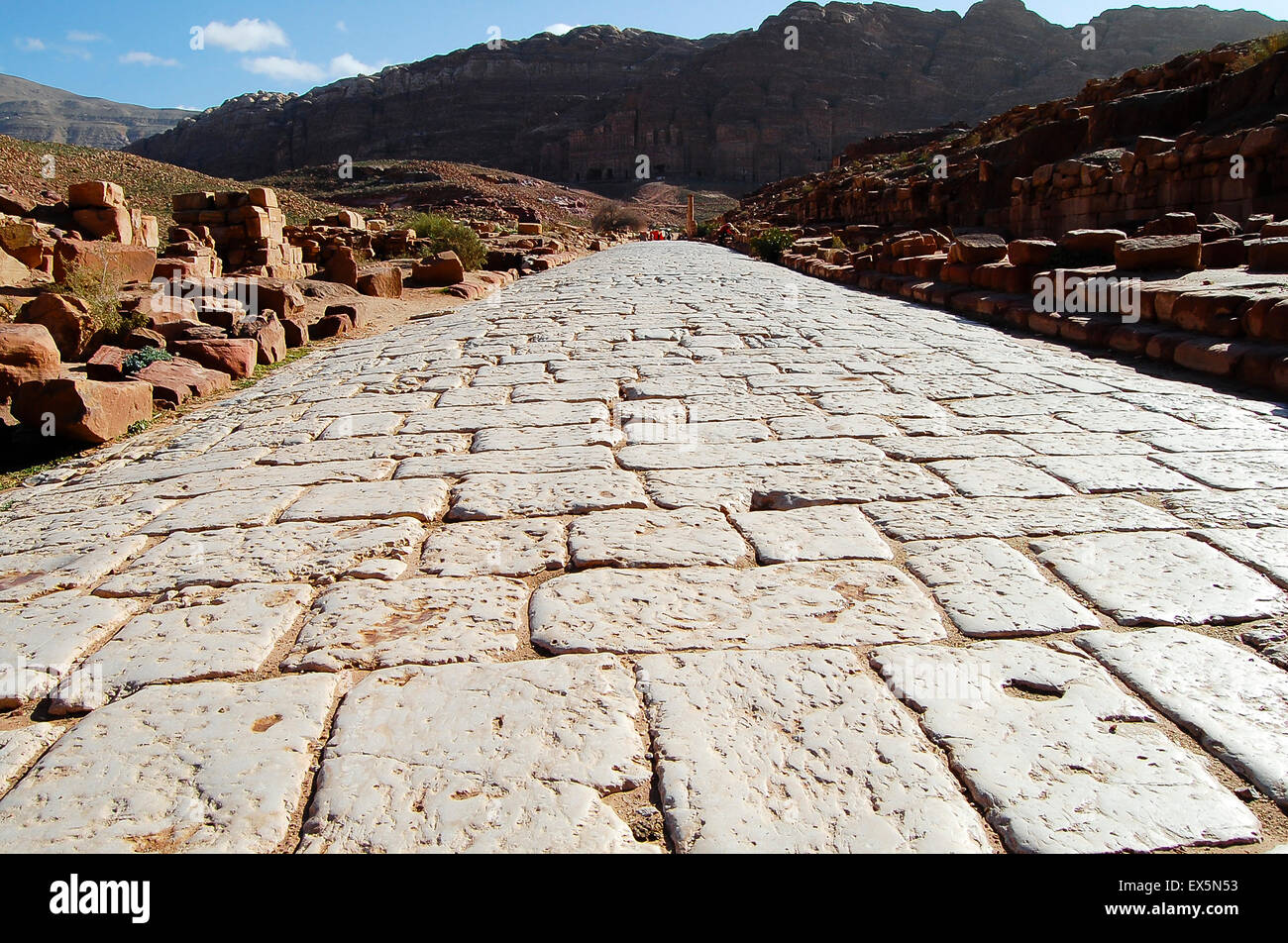Strada di ciottoli - Petra - Giordania Foto Stock